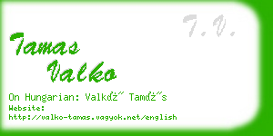 tamas valko business card